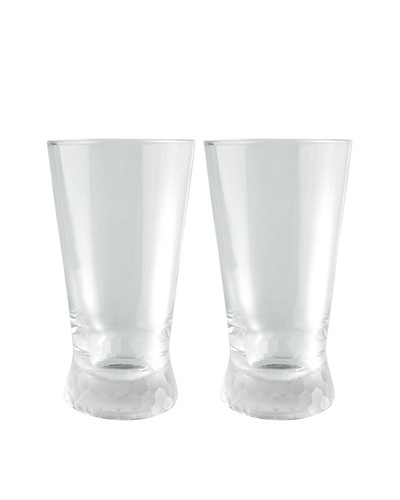 Artland Set of 2 Presscott Frosted Base 17-Oz. Highball Glasses