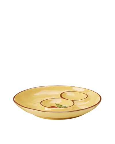 Artland Margaux Artichoke Plate, Mustard/Rust