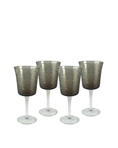 Artland Set of 4 Echo 12-Oz. Goblets, Smoke