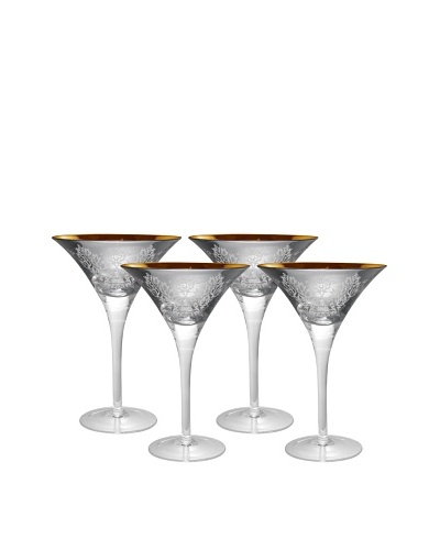 Artland Set of 4 Brocade 8-Oz. Martini Glasses