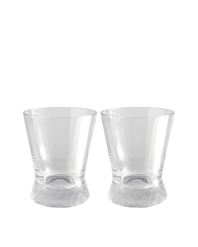 Artland Set of 2 Presscott Frosted Base 12-Oz. Double Old Fashion Glasses