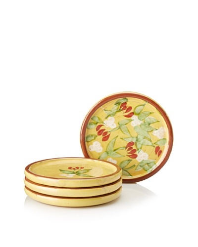 Artland Set of 4 Margaux Coasters, Mustard/Rust