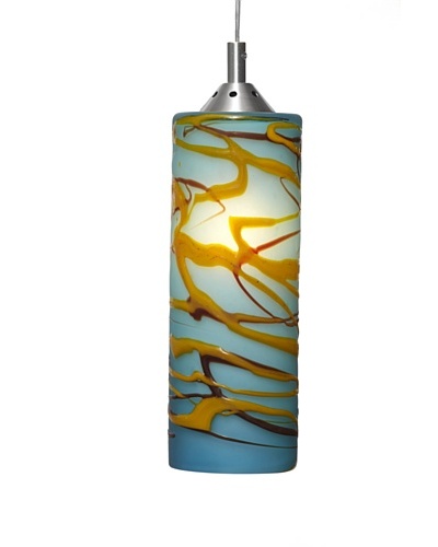 Arttex Web Cylinder Pendant, Aqua