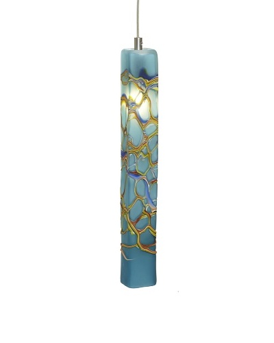 Arttex Narrow Aqua Cylinder Pendant, Aqua