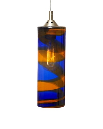 Arttex Cylinder Pendant, Blue/Orange