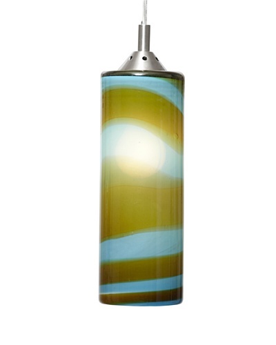 Arttex Cylinder Pendant, Aqua/Amber