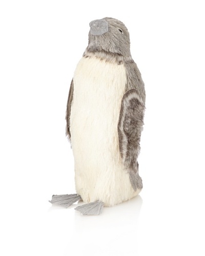 Arty Penguin Head Up Grey 7 x 6.25 x 17″