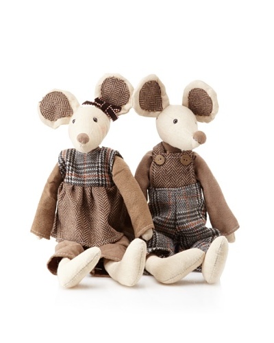 Arty Mouse Couple, Brown/Grey