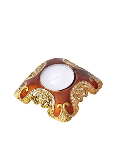 Ashleigh Manor Hand-Painted Rococo Tortoise Tea Light