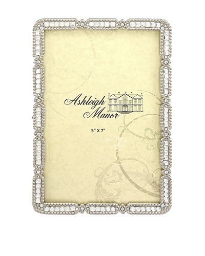 Ashleigh Manor Glass Photo Frame with Crystal Border