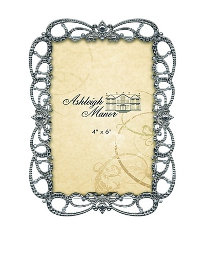 Ashleigh Manor Openwork Metal Photo Frame with Crystals
