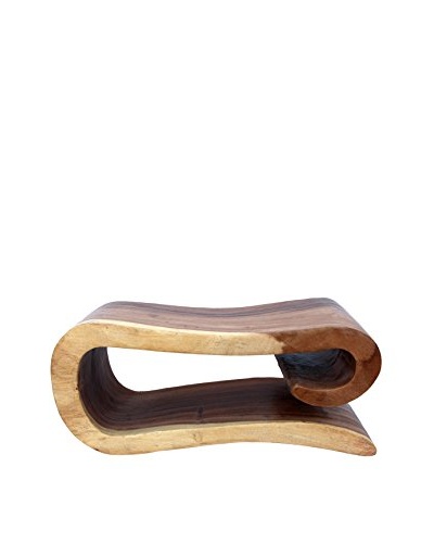 Asian Art Imports Wave Stool, Natural