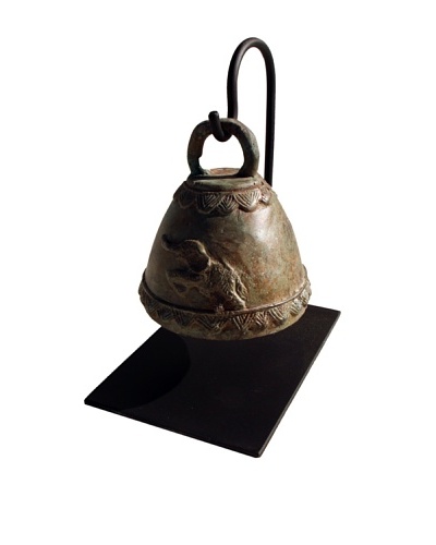 Asian Art Imports Temple Bell on a Stand