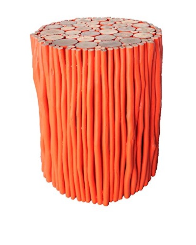 Asian Art Imports Orange Stick Stool