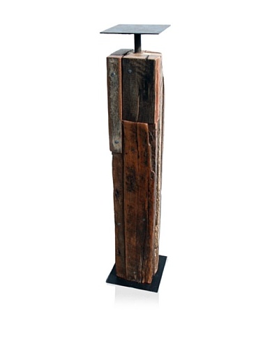 Asian Art Imports Tropical Hardwood Candle Holder, Tall