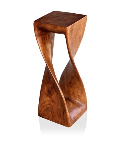 Asian Art Imports Acacia Wood Tall Twist Stool