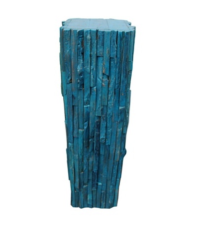 Asian Art Imports Rustic Stand, Cyan