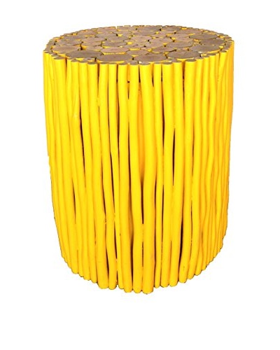 Asian Art Imports Yellow Stick Stool