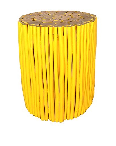 Asian Art Imports Yellow Stick Stool