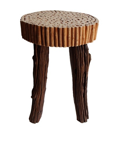 Asian Art Imports Modern Bubble Stool, Natural