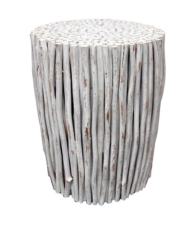 Asian Art Imports Stick Stool [Antique White]