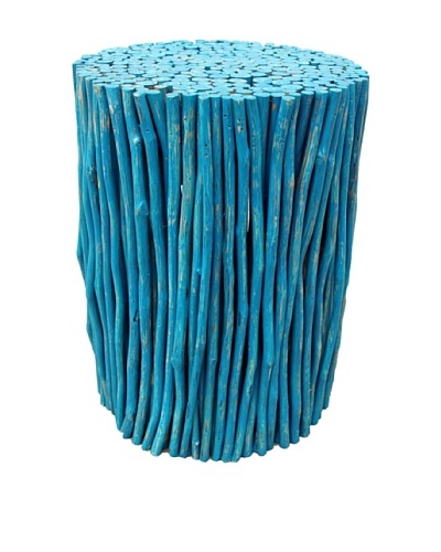 Asian Art Imports Stick Stool, Antique Blue