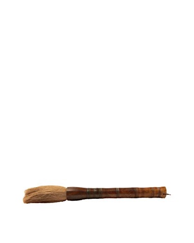 Asian Loft Carved Bone Calligraphy Brush, Tan