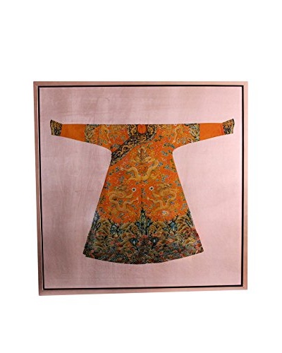 Asian Loft Kimono In Frame, Purple/Orange/Green