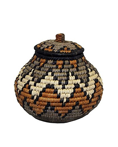 Asian Loft Zulu Ukhamba Wicker Basket, Multicolor