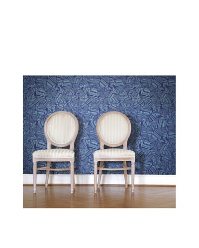 Astek Wall Coverings Set of 2 Pyrite in Blue Wall Tiles