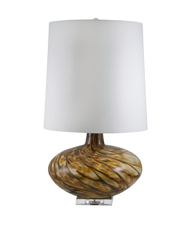 Aurora Lighting Swirl Blown Glass Table Lamp [Amber]