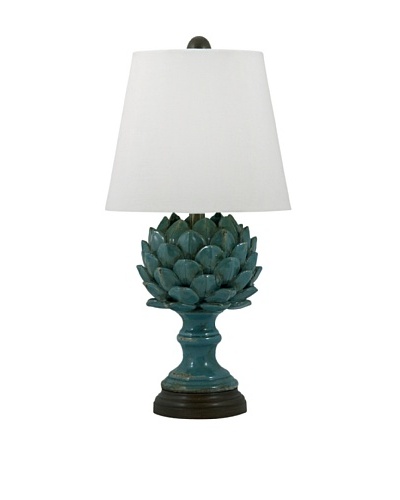 Aurora Lighting Ceramic Artichoke Table Lamp [Blue]