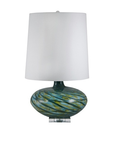 Aurora Lighting Swirl Blown Glass Table Lamp [Blue]