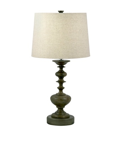 Aurora Lighting Contempo Turning Wood Table Lamp