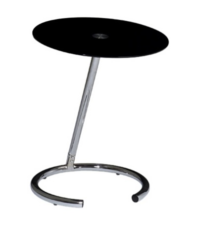 Avenue 6 Yield Telephone Table, Chrome/Black