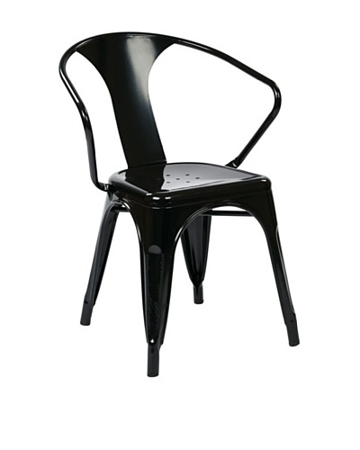 Avenue 6 Paterson Metal Chair, Black