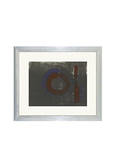 Aviva Stanoff One-of-a-Kind Handpainted Grey Framed Lithograph