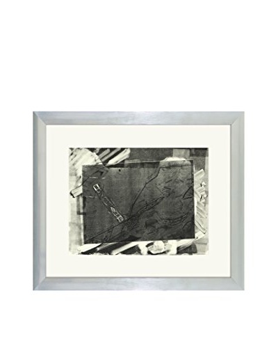 Aviva Stanoff One-of-a-Kind Handpainted Black & White Framed Lithograph