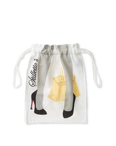 Aviva Stanoff Stilettos Laundry Bag, White/Black
