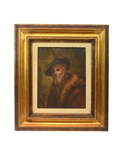 Framed Rembrandt Painting, Multi Colored