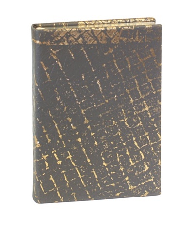 Aviva Stanoff Gilt-Edged Vinyl Keepsake Wide-Ruled Journal, Gold/Silver