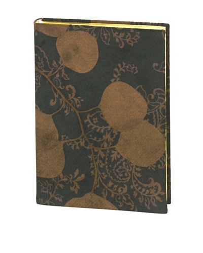 Aviva Stanoff Gilt-Edged Suede Keepsake Journal, Blue/Chocolate