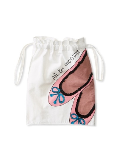 Aviva Stanoff Ballet Laundry Bag, White/Pink/Black