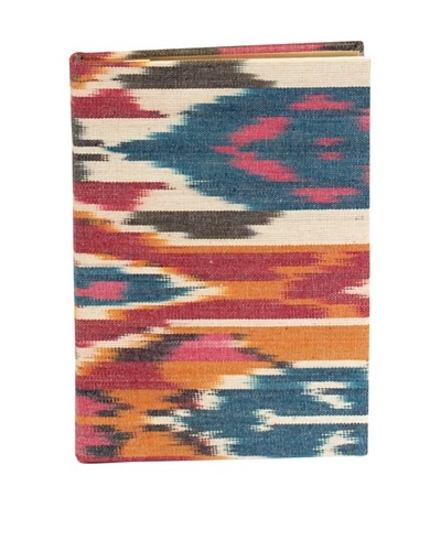 Aviva Stanoff Gilt-Edged Ikat Keepsake Wide-Ruled Journal, Multi