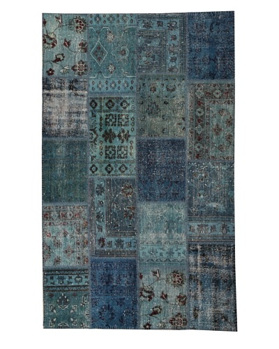 Azra Imports Overdyed Vintage Patchwork Rug [Sky Blue]