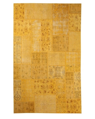 Azra Imports Overdyed Vintage Patchwork Rug [Yellow]