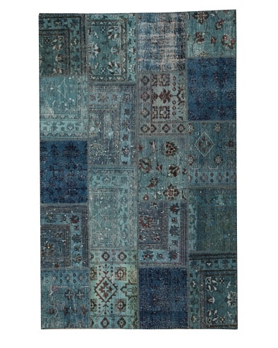 Azra Imports Overdyed Vintage Patchwork Rug [Sky Blue]