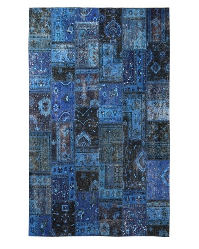 Azra Imports Overdyed Vintage Patchwork Rug [Navy Blue]