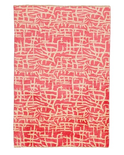 Azra Imports Vogue Rug, Rose/Ivory, 4′ x 5′ 8″