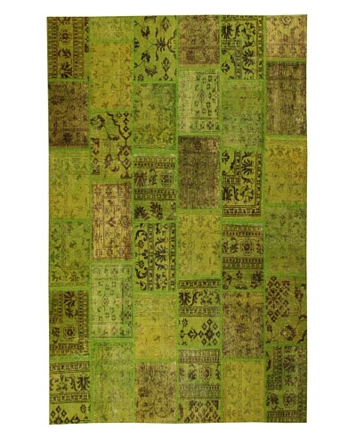 Azra Imports Overdyed Vintage Patchwork Rug [Green]